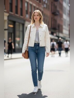 J. Crew Off-White Denim Jacket